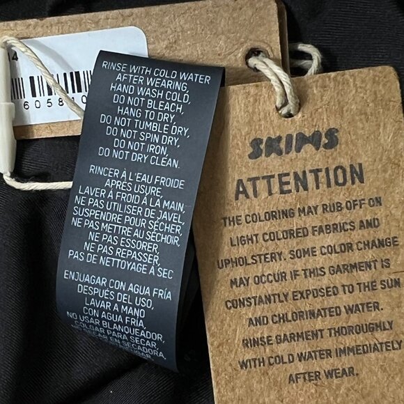 SKIMS Swim One Shoulder Monokini Onyx 4X - Picture 11 of 12